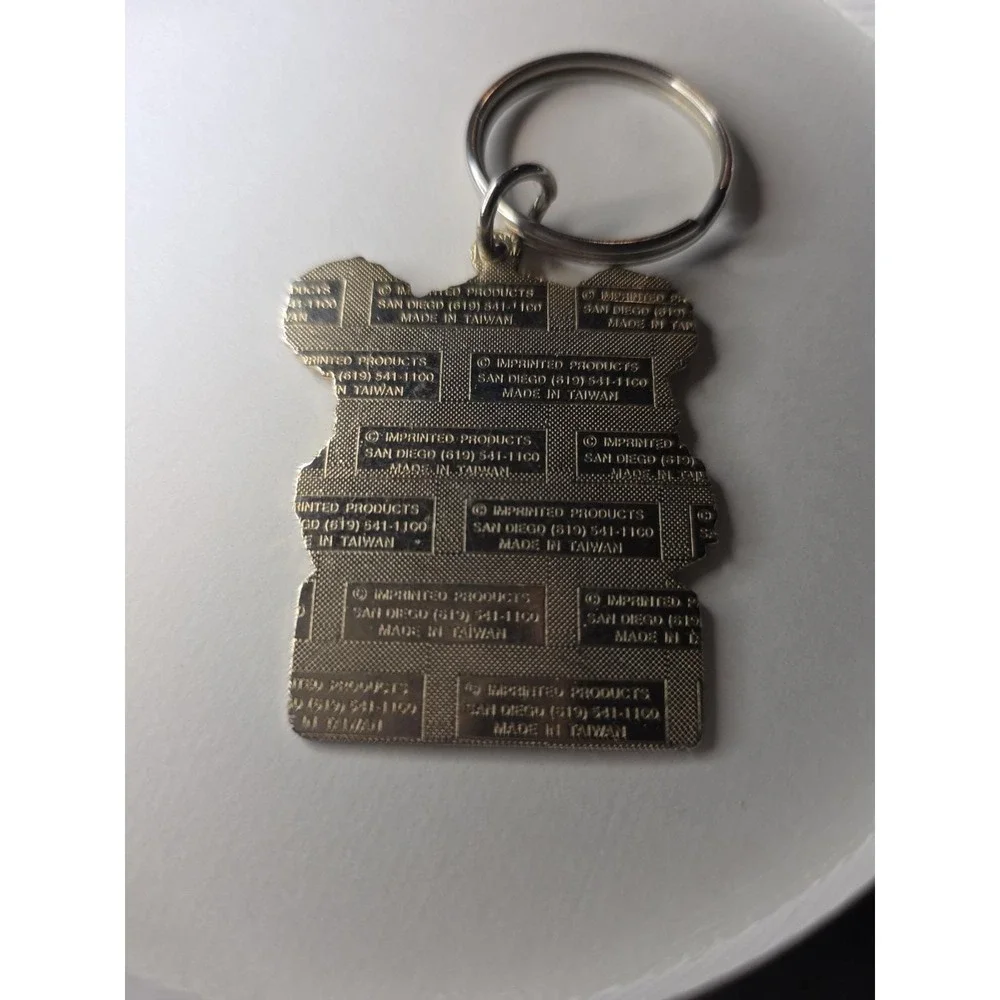 Vintage UCLA Joe Bruin Bear Mascot Keychain Imprinted Products Made in Taiwan